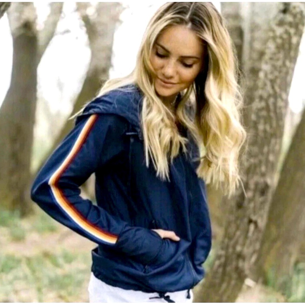 ZYIA Active Midnight Blue Rainbow Jacket Size Large
